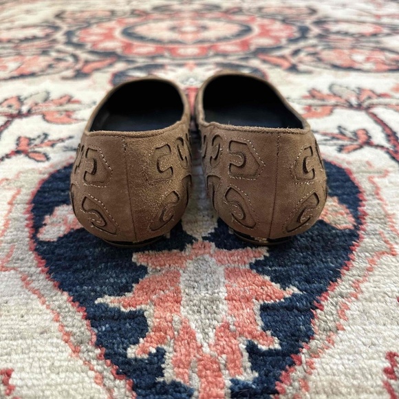 Rebecca Taylor Pointed Toe Embroidered Italian Leather Flats Size 8M - Picture 6 of 16